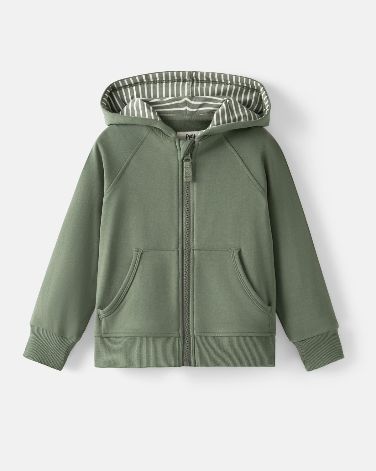 Flat lay of the Moss Zip Hoodie