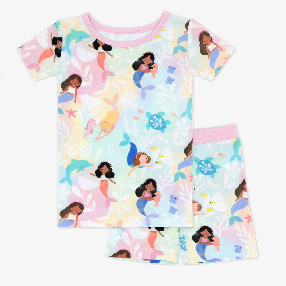 Mystic Mermaids Two-Piece Short Sleeve & Shorts Pajama Set