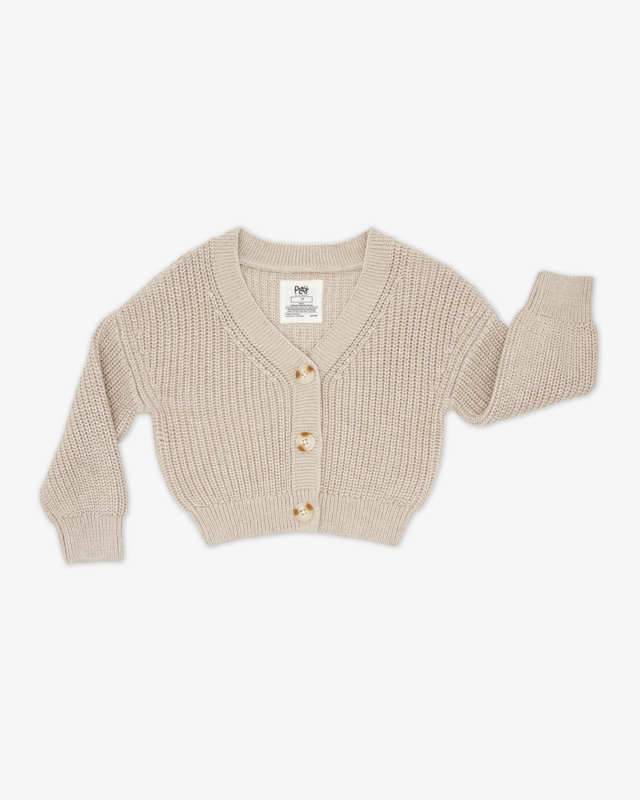 Flat lay of the Natural Heather Cropped Sweater
