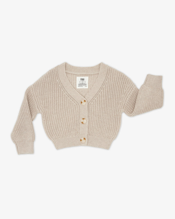 Flat lay of the Natural Heather Cropped Sweater