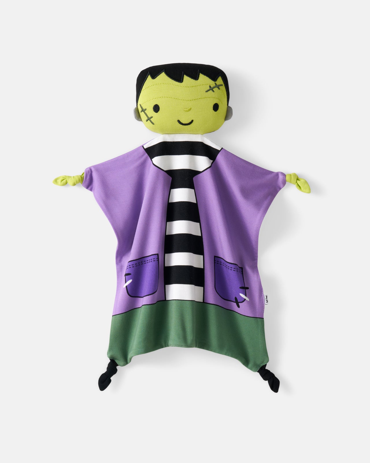 Flat lay of the Frankenstein Sleepyhead Lovey