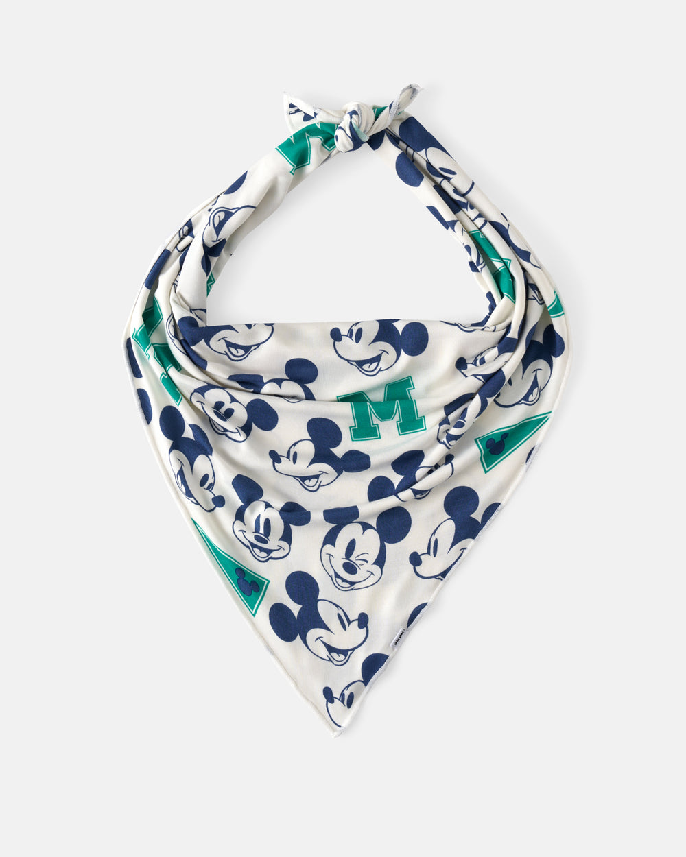 Flat lay of the Disney Varsity Mickey Mouse Pet Bandana