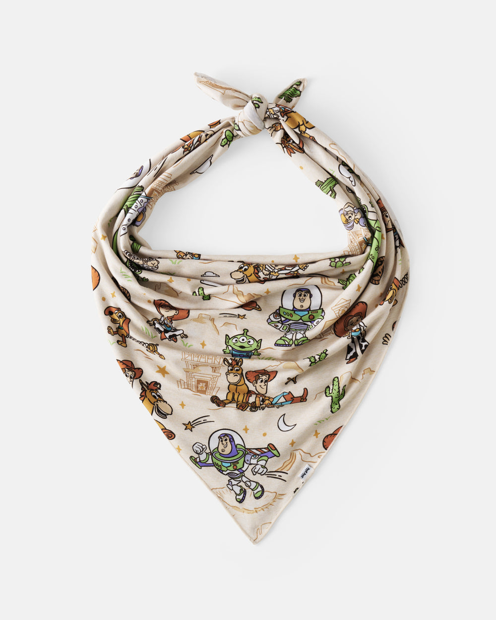 Flat lay of the Disney & Pixar Woody's Wild West Pet Bandana