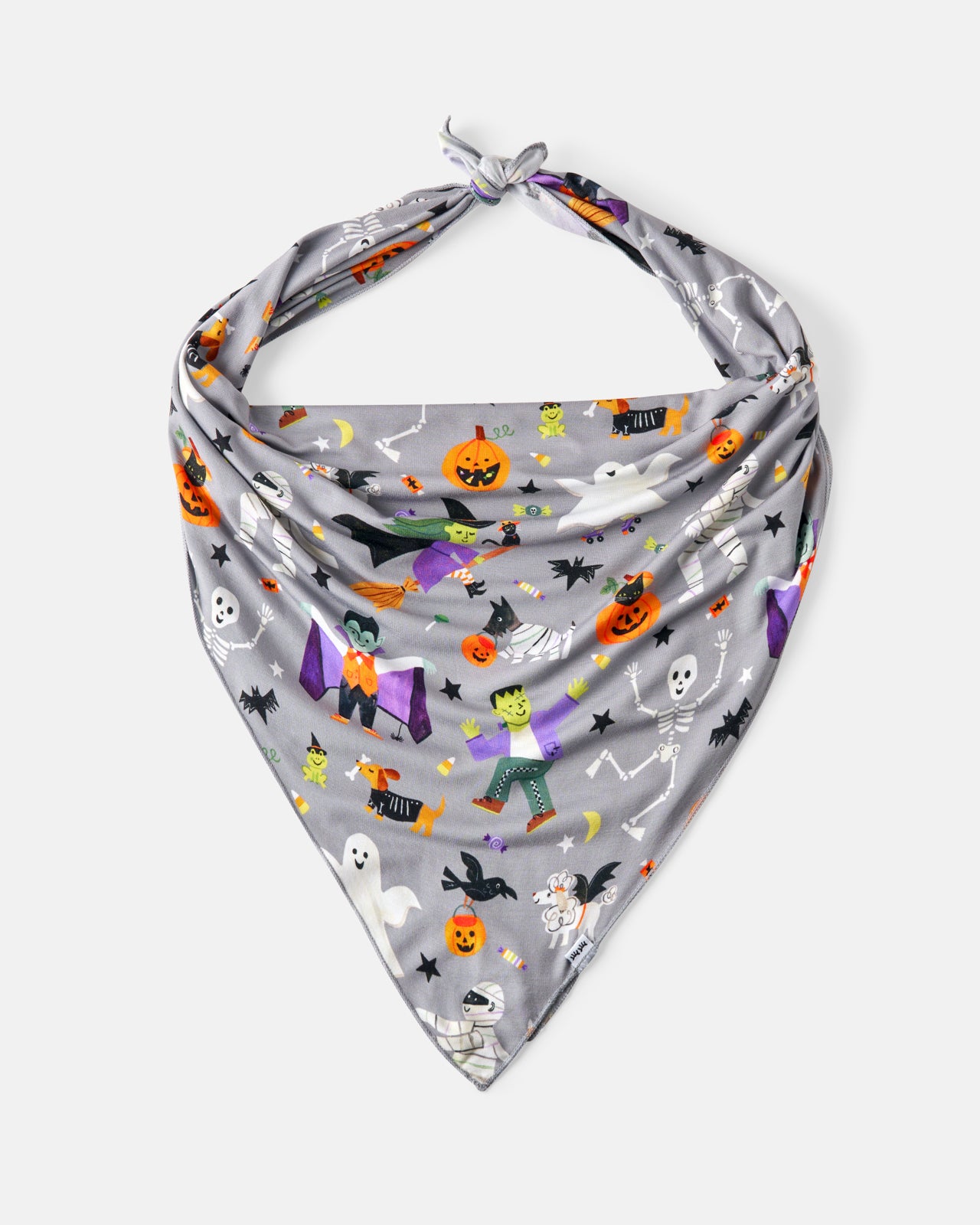 Flat lay of the Dracula's Disco Pet Bandana