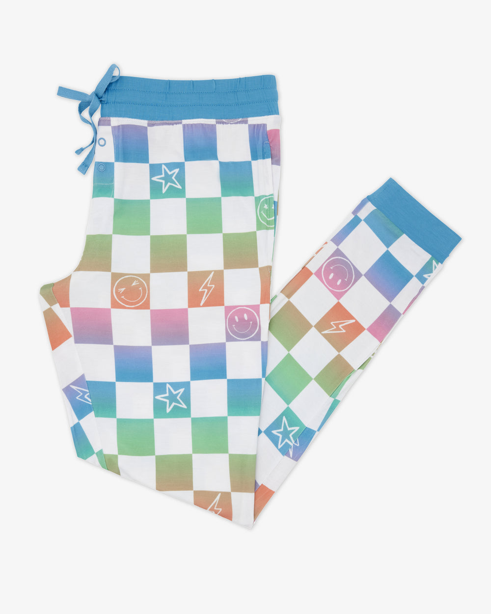 Flat lay of the Ombre Cheery Checks Women's Pajama Pants