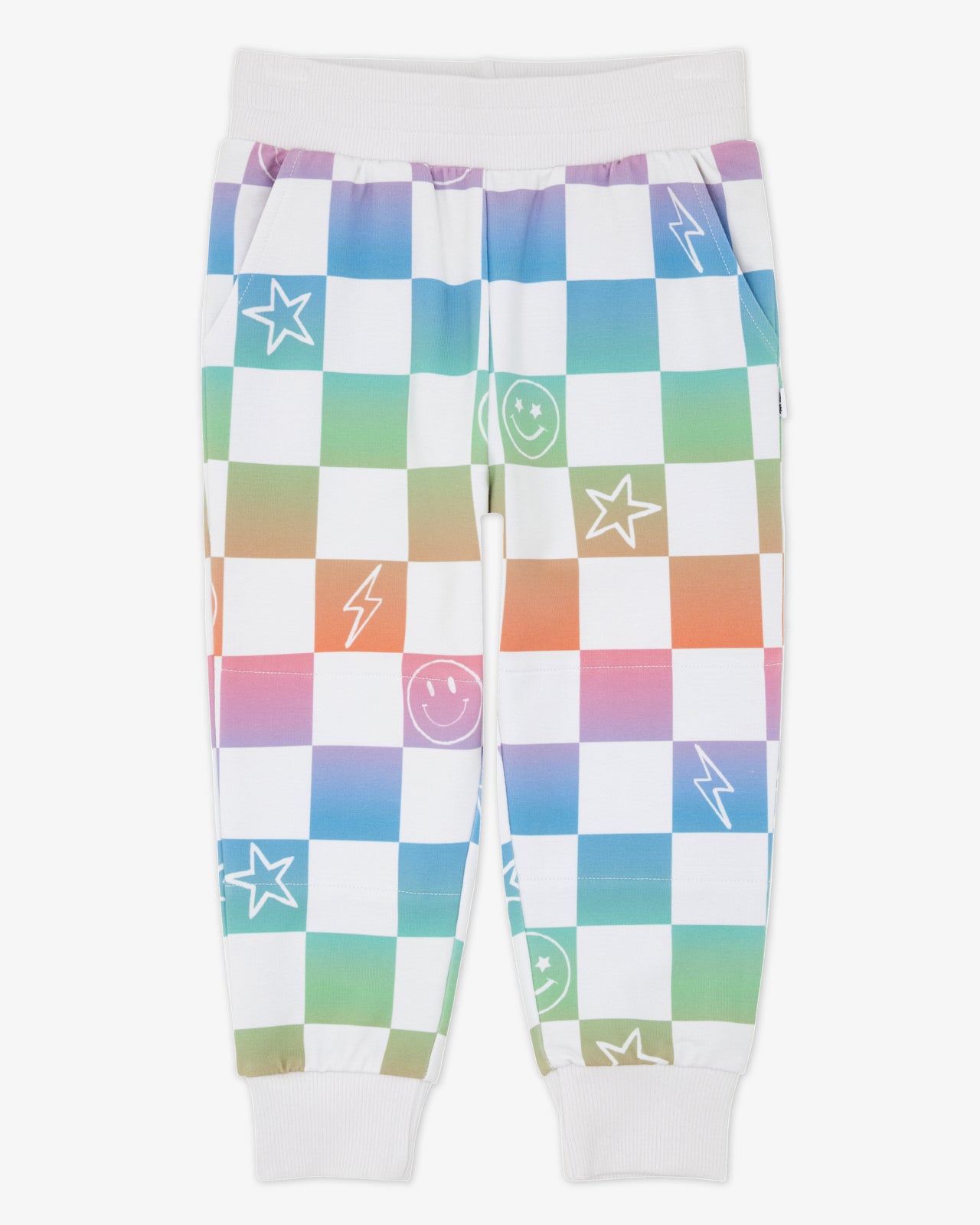 Flat lay of the Ombre Cheery Checks Jogger