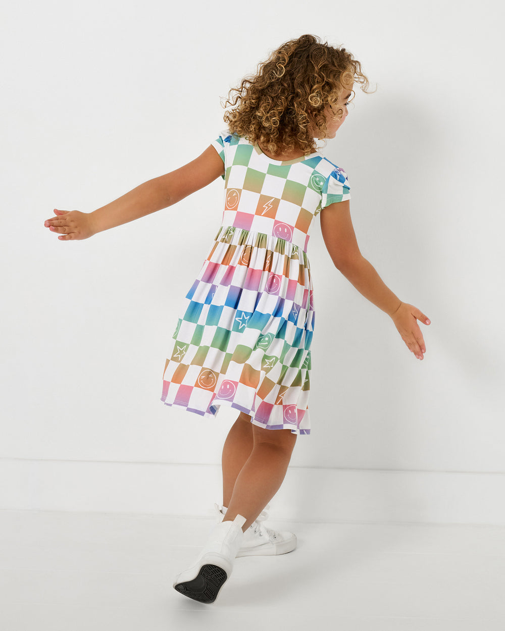 Ombre Cheery Checks Skater Dress