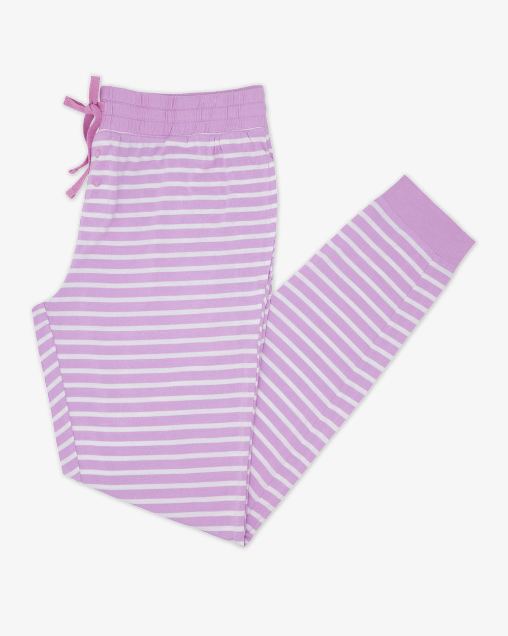 Flat lay of the Sweet Orchid Stripe Women's Pajama Pants