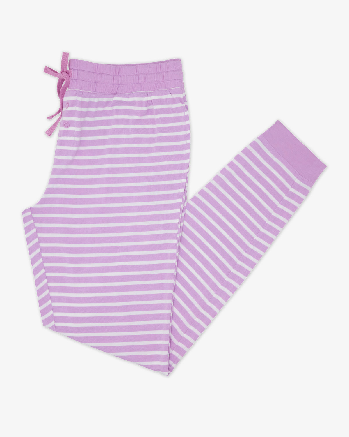 Flat lay of the Sweet Orchid Stripe Women's Pajama Pants