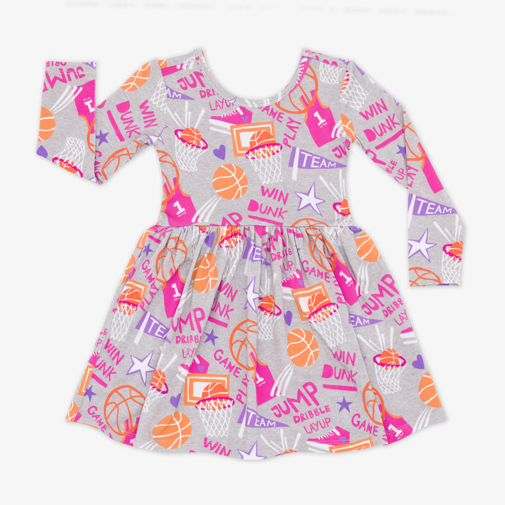 Flat lay of the Pink Slam Dunk Skater Dress