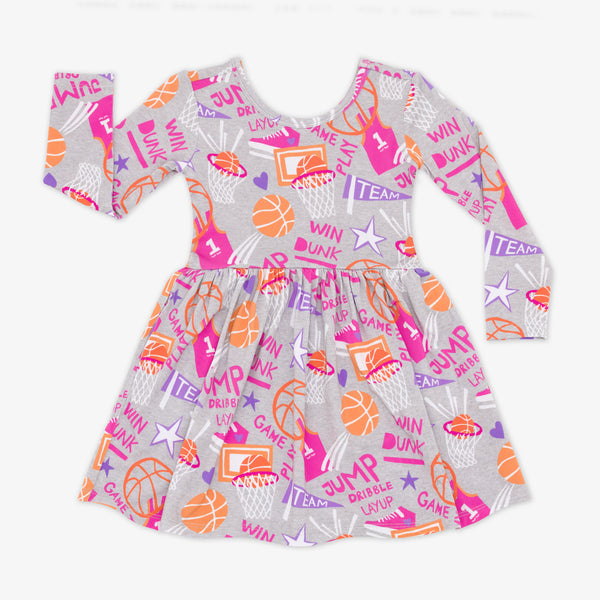 Flat lay of the Pink Slam Dunk Skater Dress