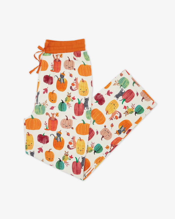 Flat lay of the Pumpkin Pals Men's Pajama Pants