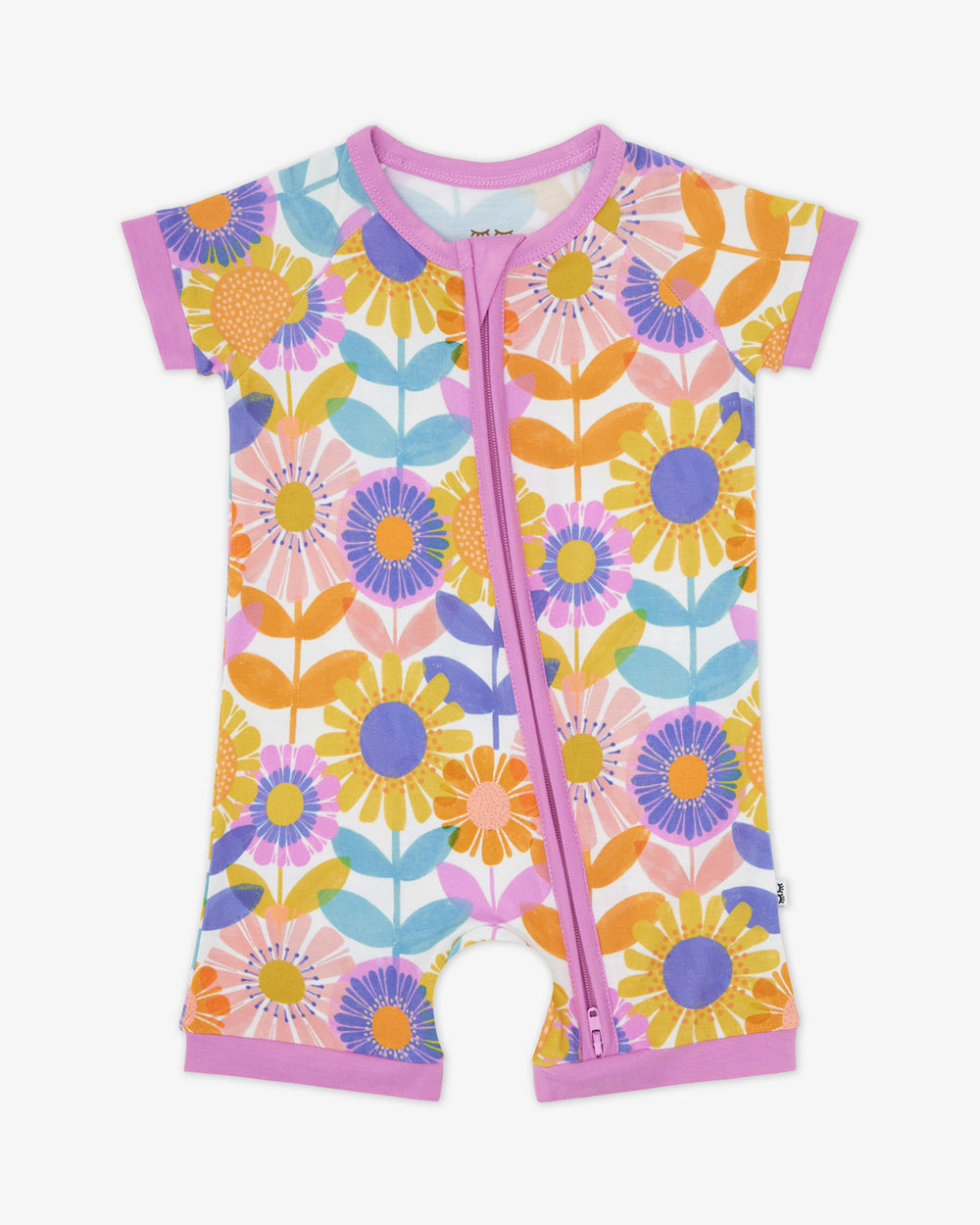 Flat lay of the Petal Power Shorty Zippy