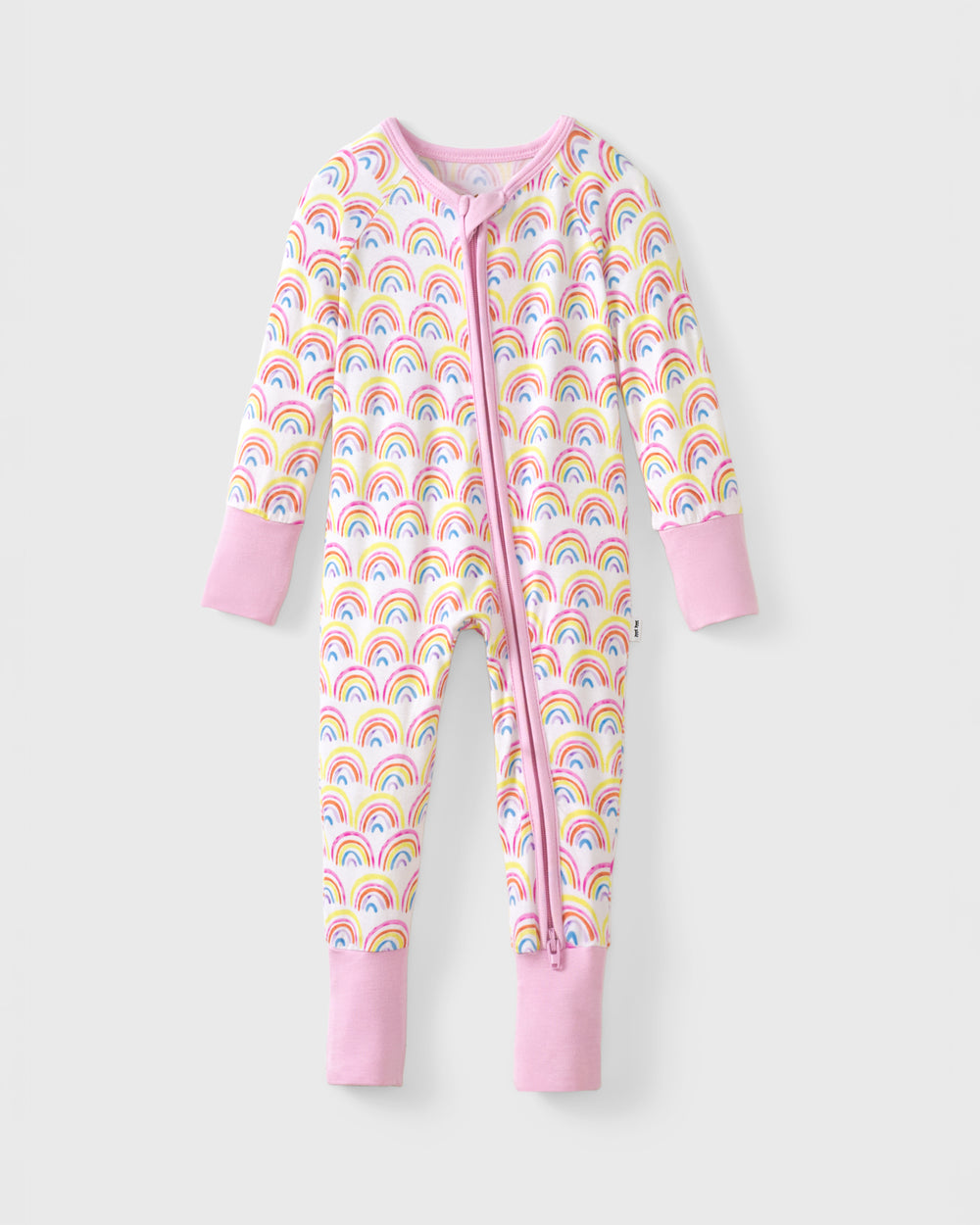 Flat lay of the Pastel Rainbows Zippy