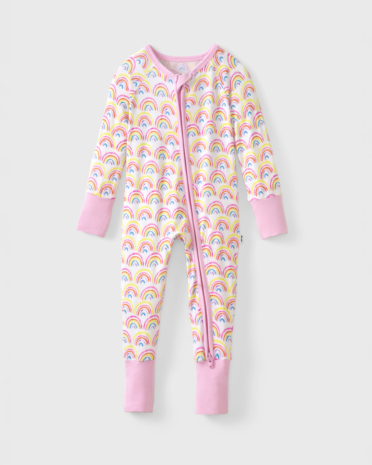 Flat lay of the Pastel Rainbows Zippy