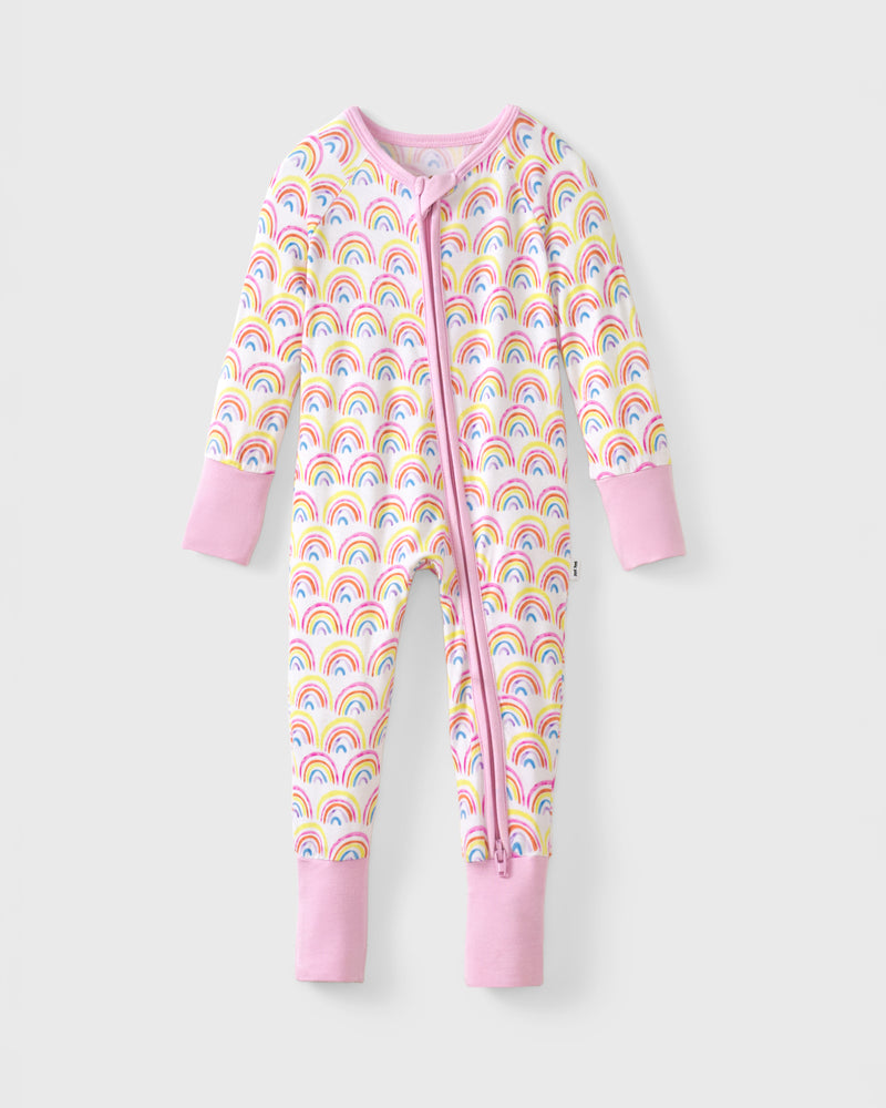 Flat lay of the Pastel Rainbows Zippy
