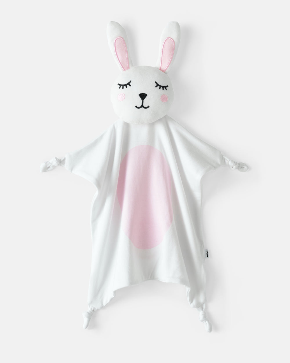 Flat lay of the Peaches the Bunny Sleepyhead Lovey