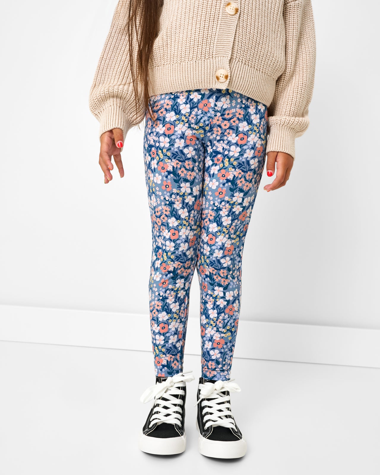 Child wearing the Petite Petals Legging