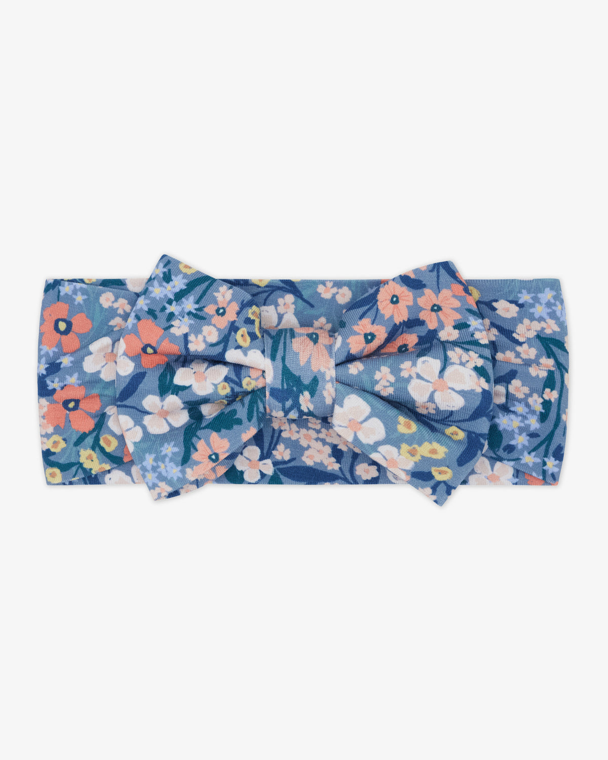 Flat lay of the Petite Petals Luxe Bow Headband