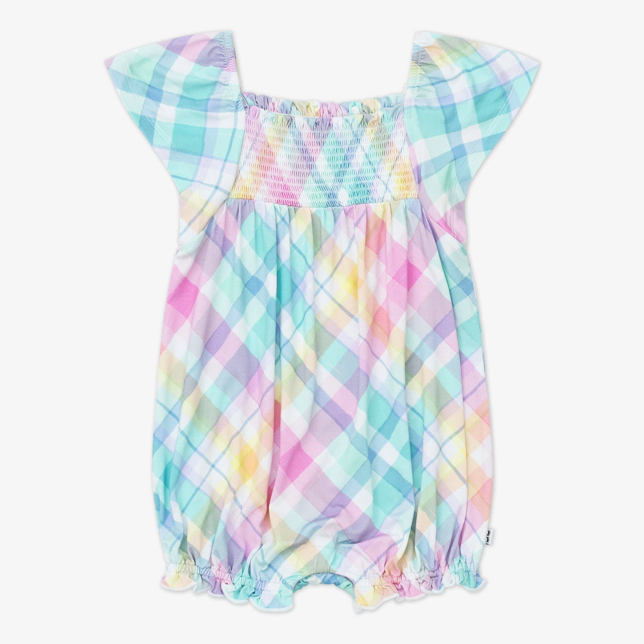 Smocked Embroidered Turkey Romper – Baby Girl Thanksgiving Boutique Outfit – Multicolor, Short Sleeve