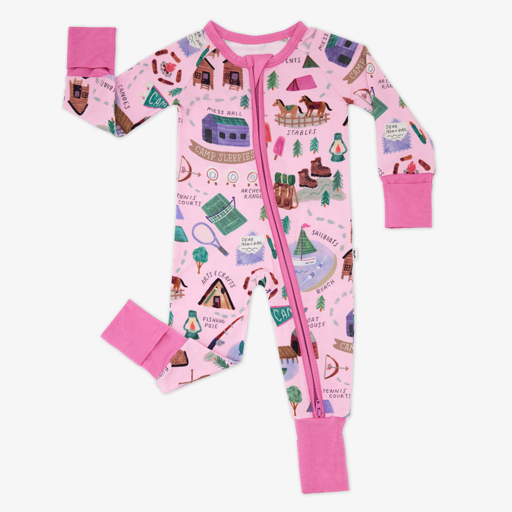 Pink Camp Sleepies Zippy