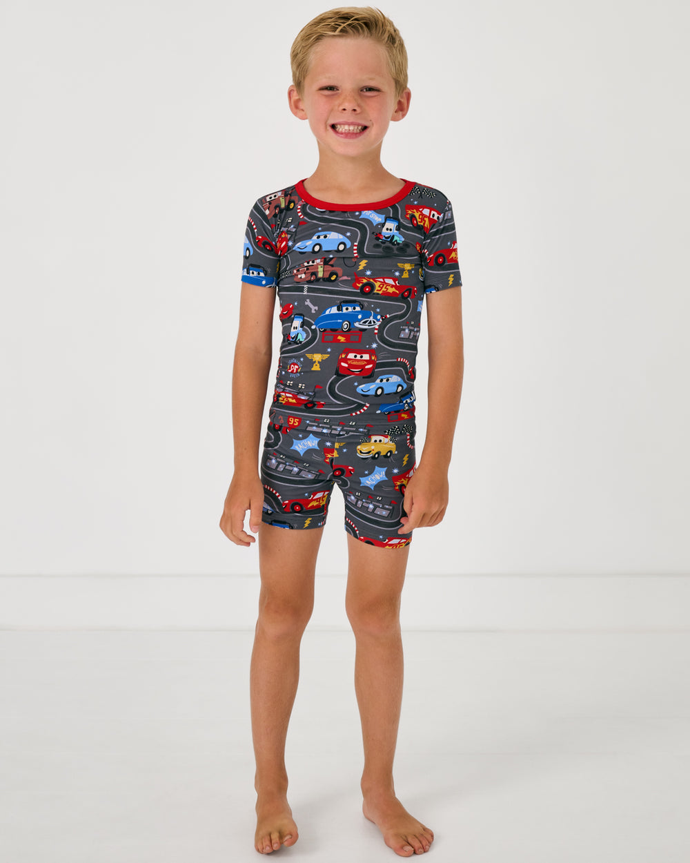 Disney & Pixar Piston Cup Two-Piece Short Sleeve & Shorts Pajama Set