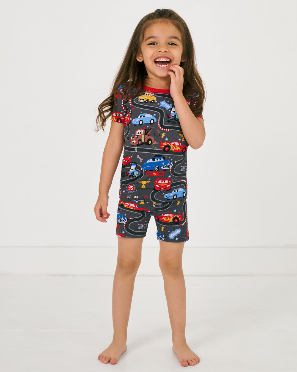 Disney & Pixar Piston Cup Two-Piece Short Sleeve & Shorts Pajama Set