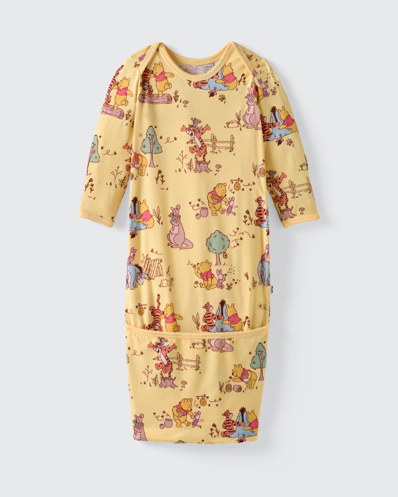 Flat lay of the Disney Playtime With Pooh Infant Gown