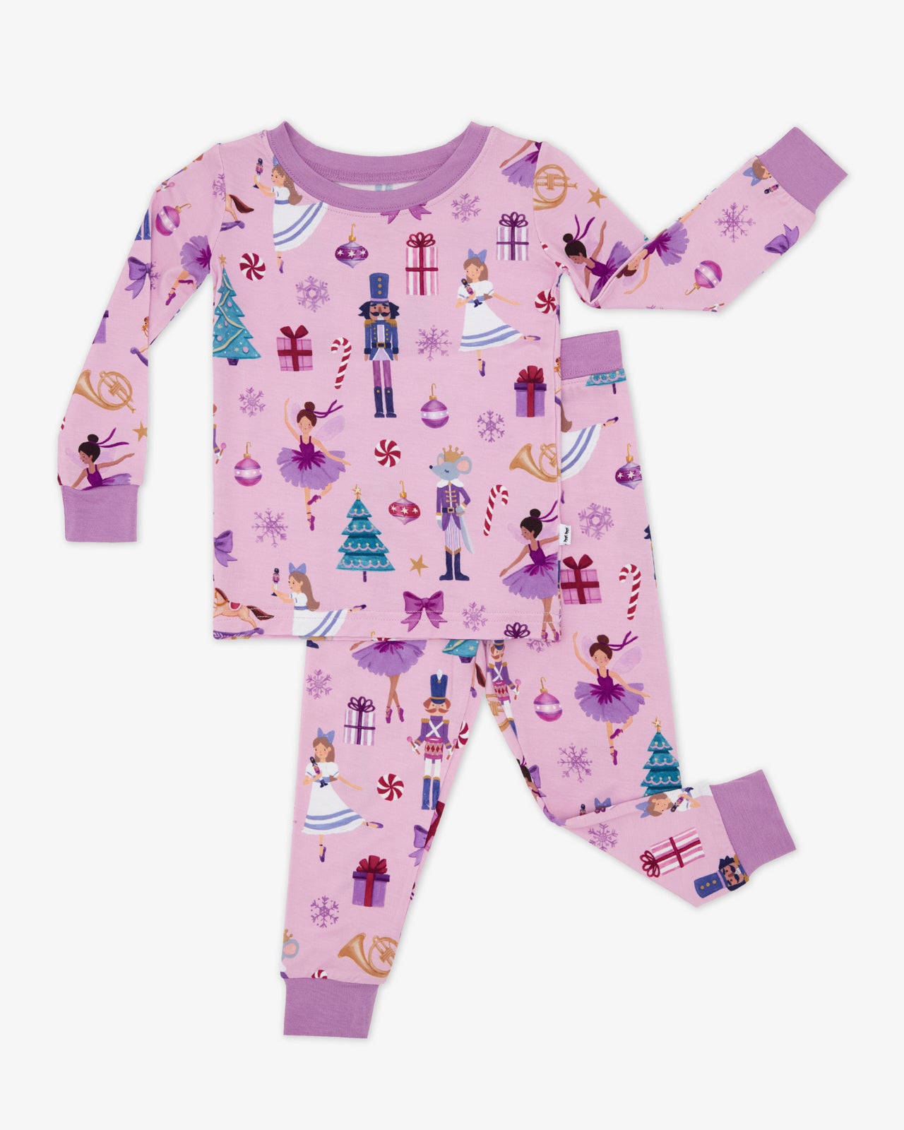 Flay lay of the Nutcracker Ballet Two-Piece Pajama Set