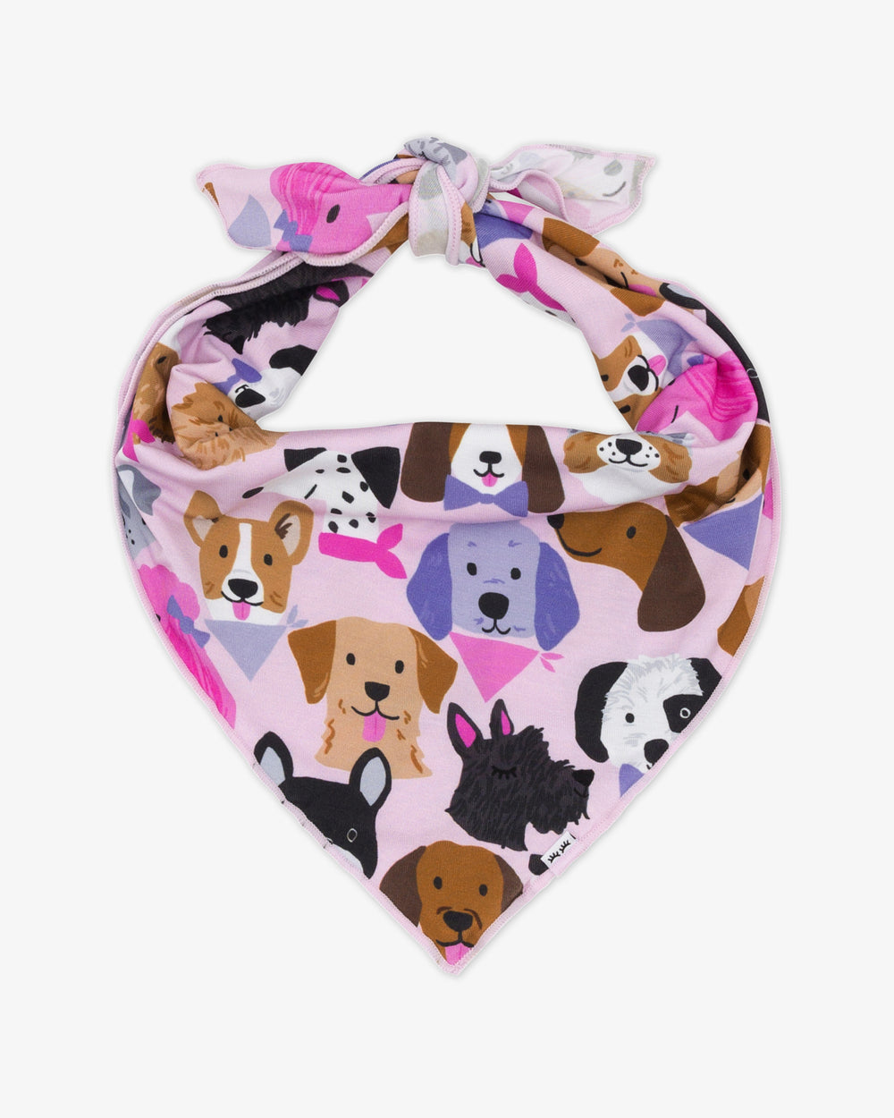 Flat lay of the Pink Puppy Parade Pet Bandana