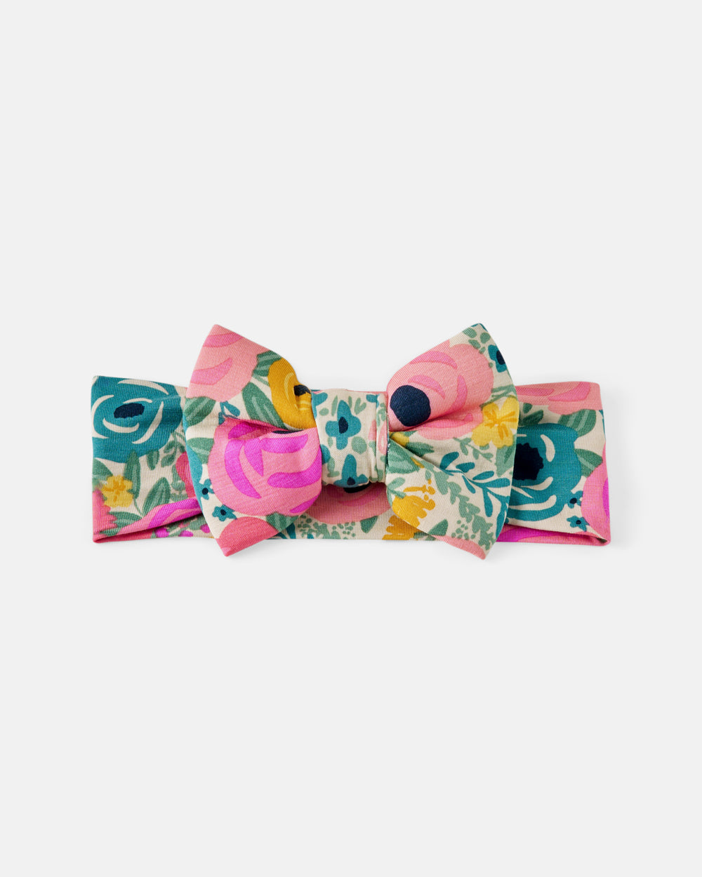 Flat lay of the Secret Garden Luxe Bow Headband