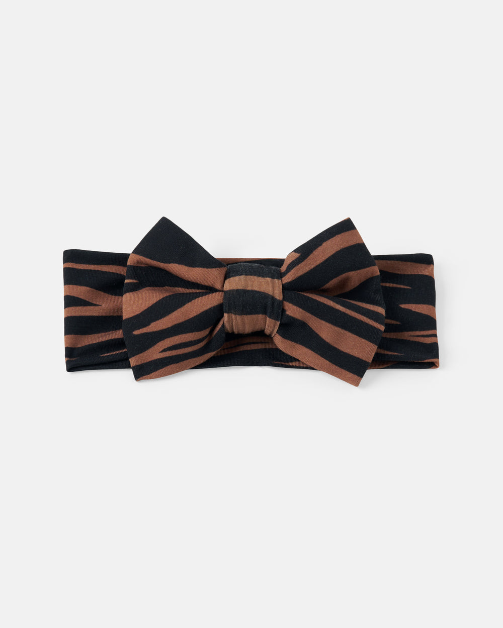 Flat lay of the Wild Stripes Luxe Bow Headband
