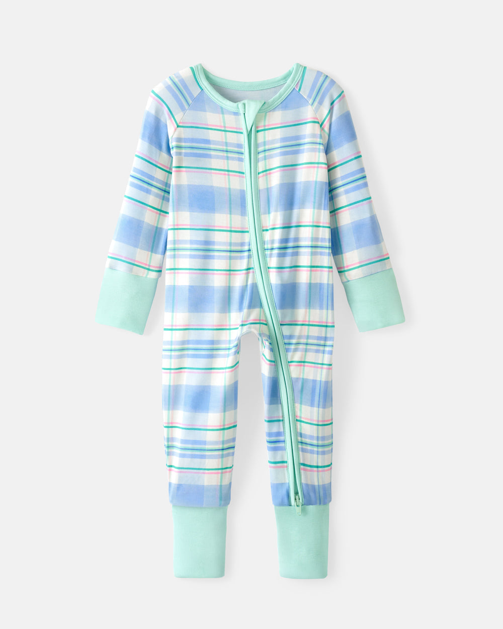 Flat lay of the Springtime Plaid Zippy