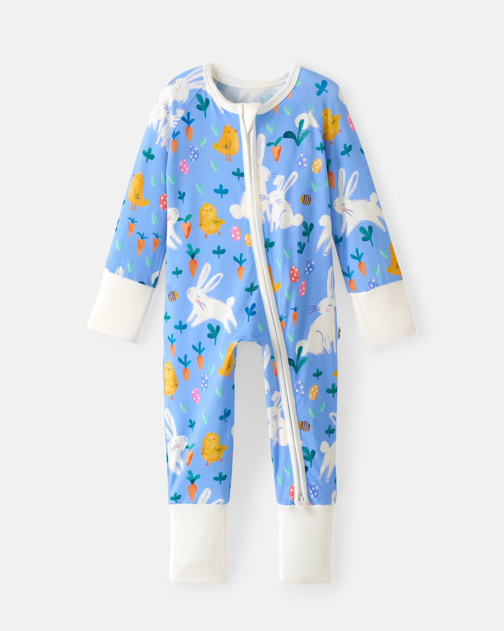 Flat lay of the Bunny Patch Zippy