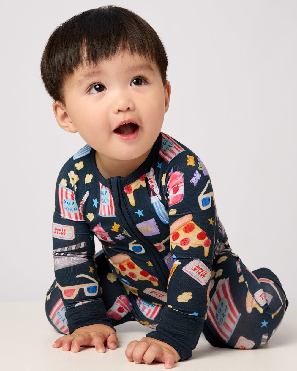 Boy wearing the Movie Marathon Zippy