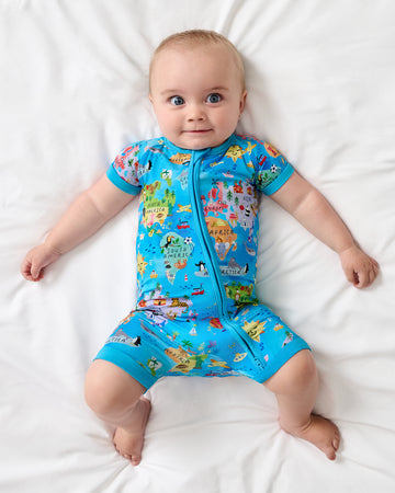 Around The World Shorty Zippy - Little Sleepies