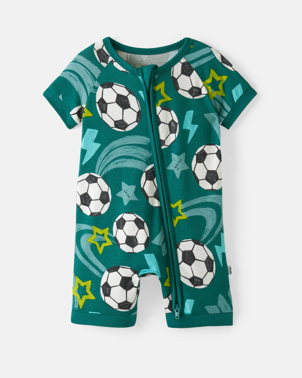 Flat lay of the Soccer Stars Shorty Zippy