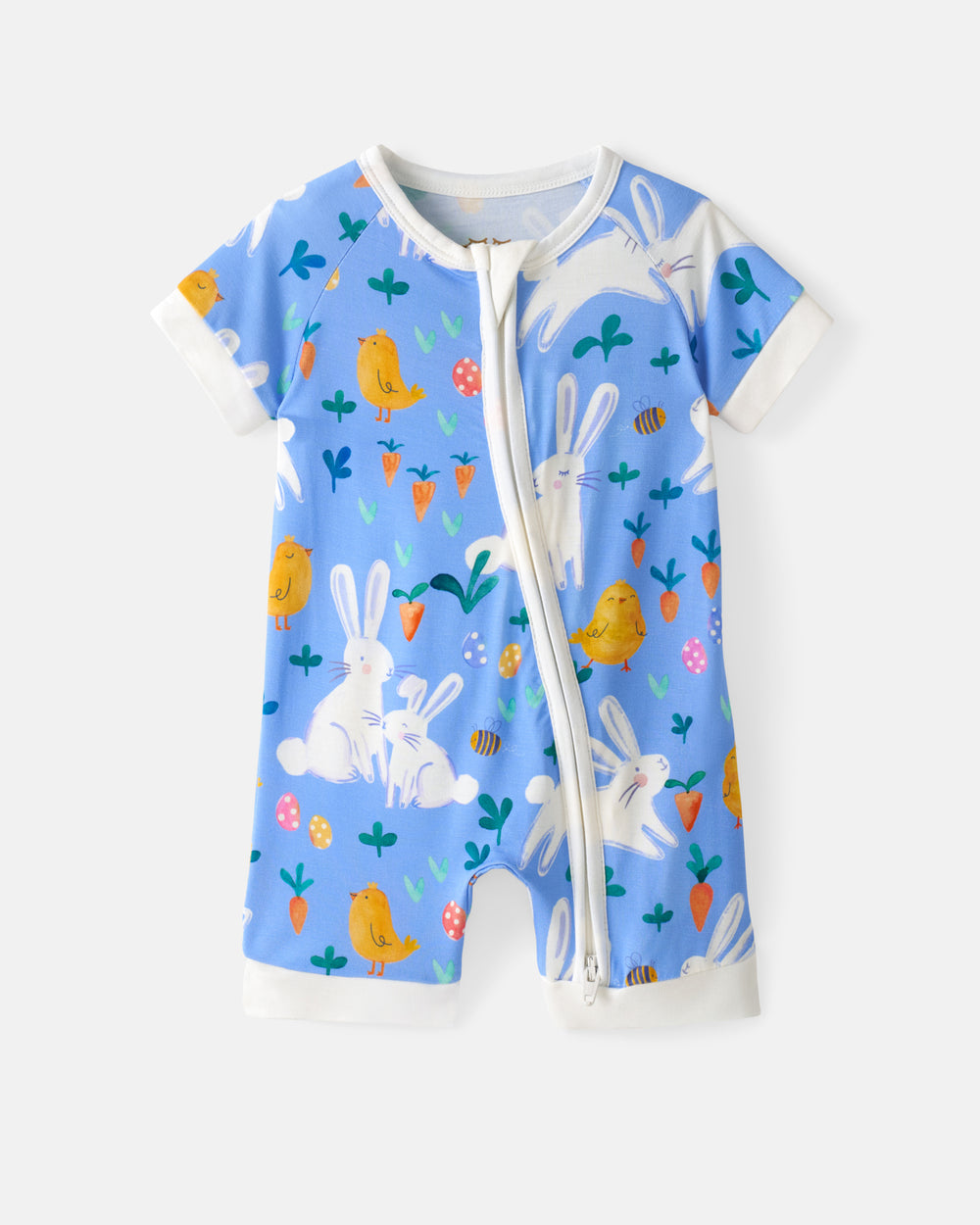 Flat lay of the Bunny Patch Shorty Zippy