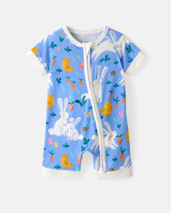 Flat lay of the Bunny Patch Shorty Zippy