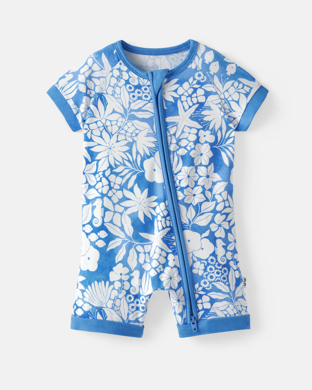Flat lay of the Azure Garden Shorty Zippy