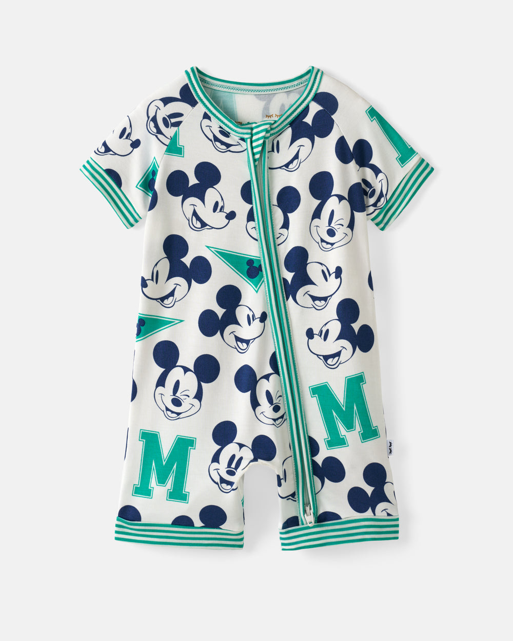 Flat lay of the Disney Varsity Mickey Mouse Shorty Zippy