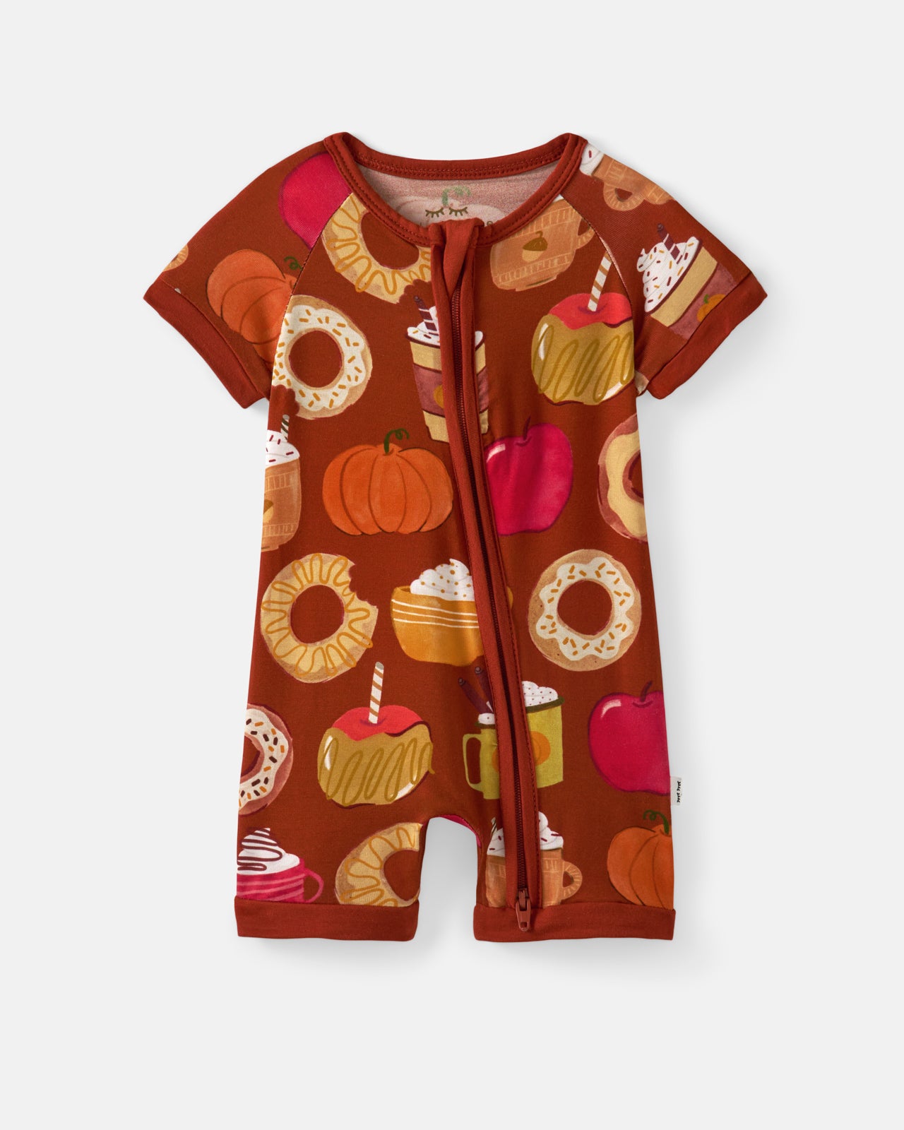 Flat lay of the Harvest Sweets Shorty Zippy