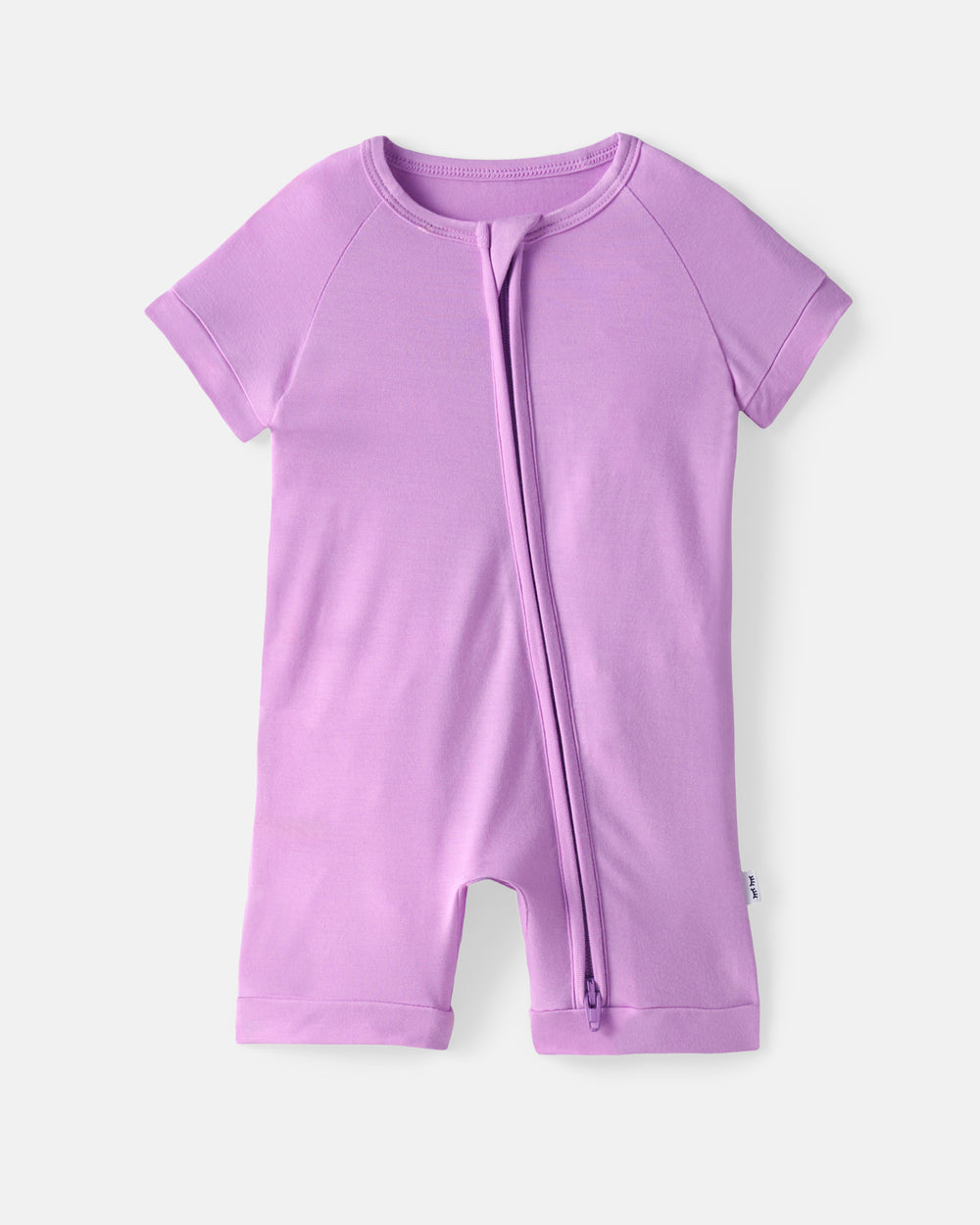 Flat lay of the Soft Wisteria Shorty Zippy