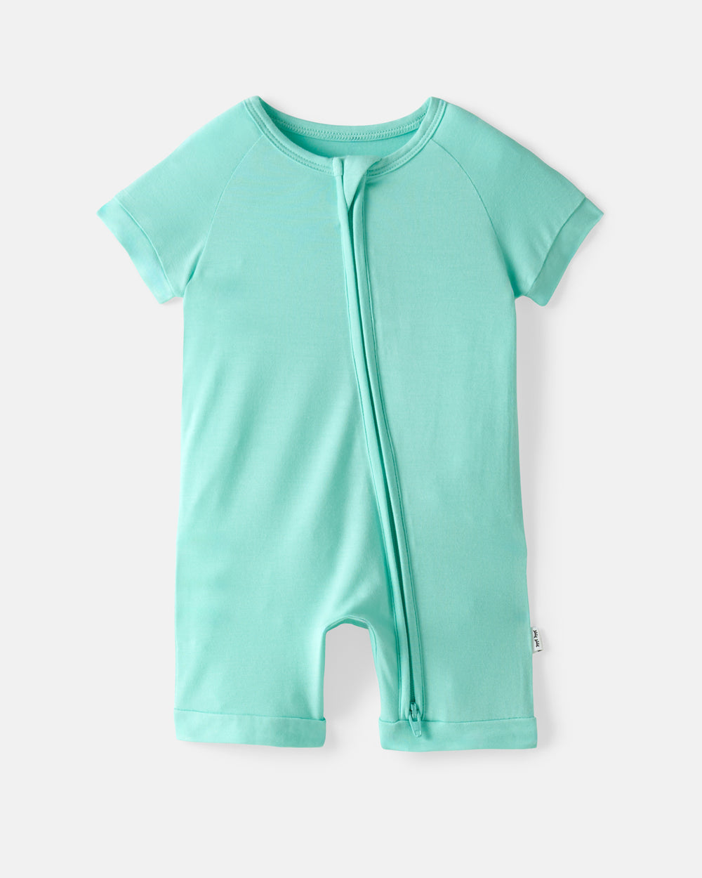 Flat lay of the Ocean Mist Shorty Zippy
