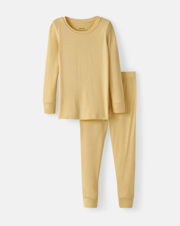 Flat lay of the Sunglow Two-Piece Pajama Set