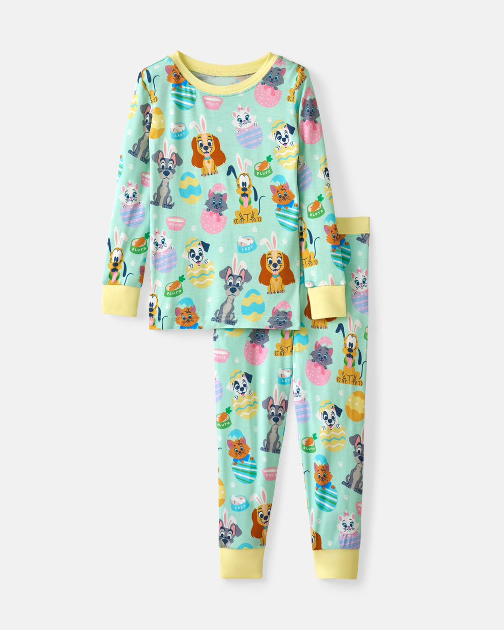 Flat lay of the Disney Peekaboo Pets Two-Piece Pajama Set