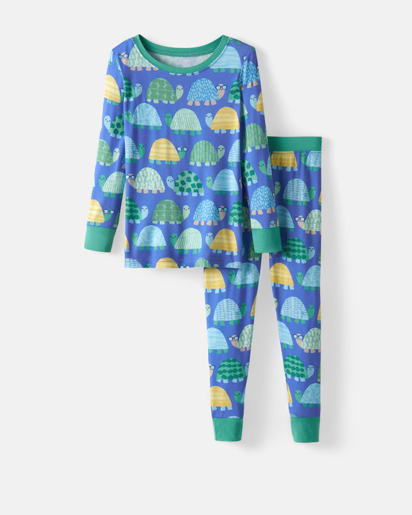 Flat lay of the Shell Parade Two-Piece Pajama Set