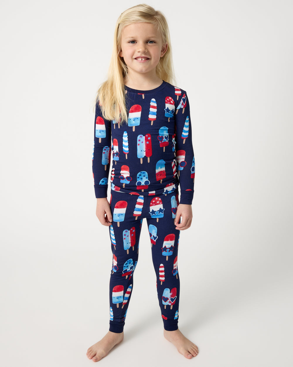 Girl wearing the Sparkle Treats Two-Piece Pajama Set
