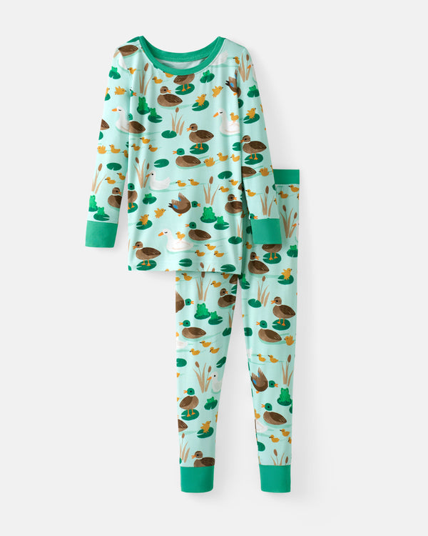 Flat lay of the Puddle Jumpers Two-Piece Pajama Set