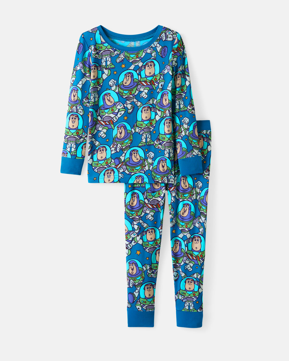 Flat lay of the Disney & Pixar Buzz's Cosmic Crew Two-Piece Pajama Set